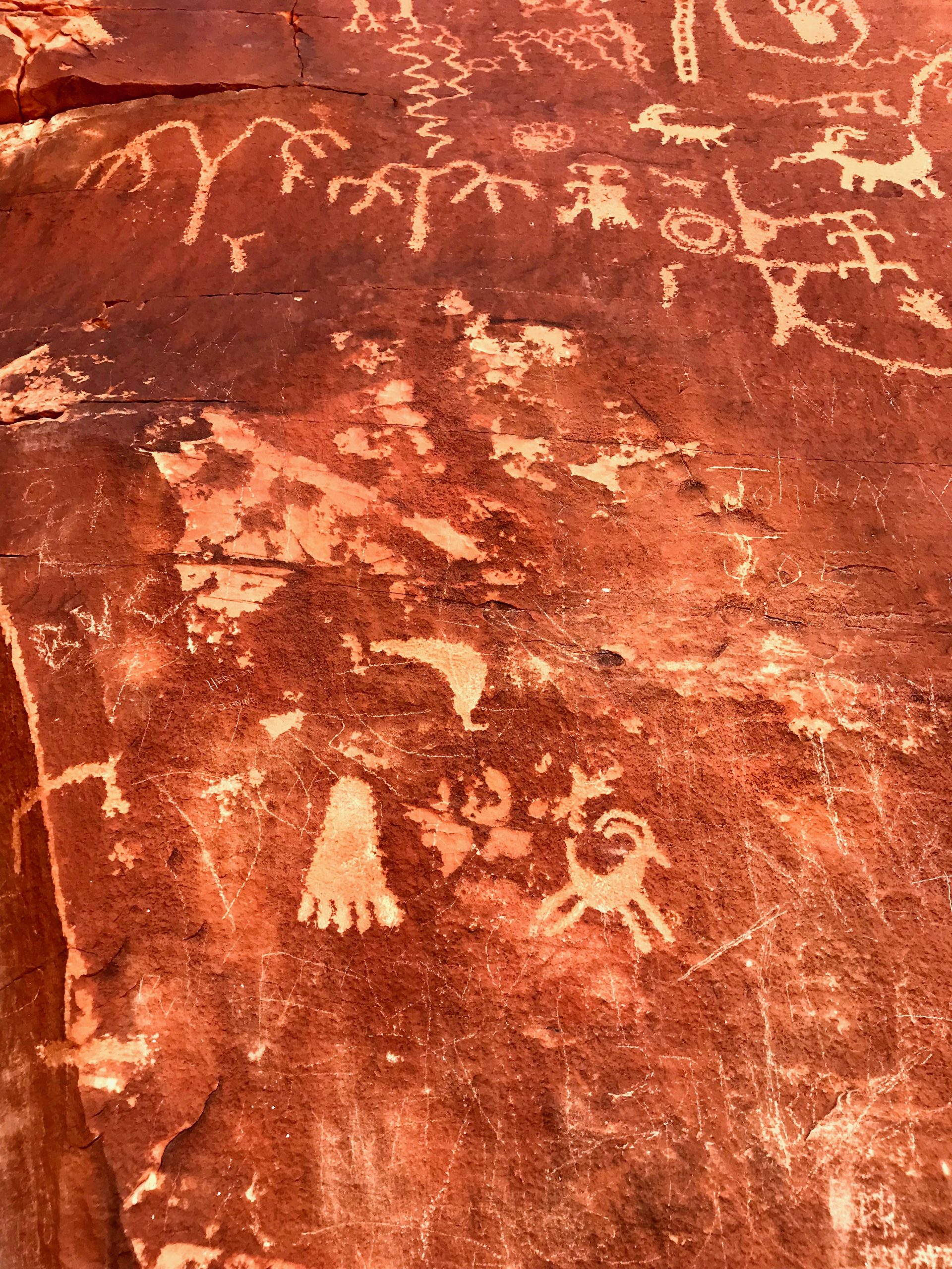 Petroglyphs at Valley of Fire State Park in Nevada